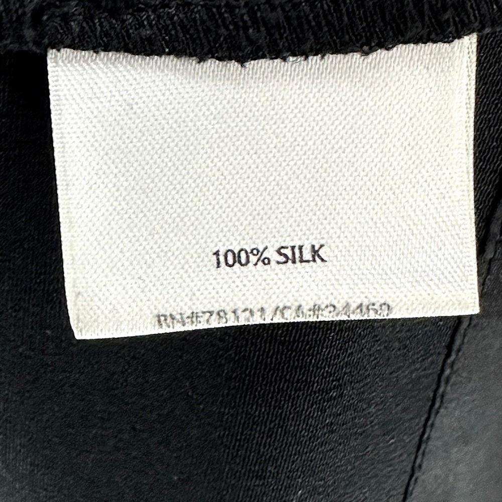 EILEEN FISHER 100% Silk Satin Scoop Neck Tank Top • Large • black - Picture 6 of 7